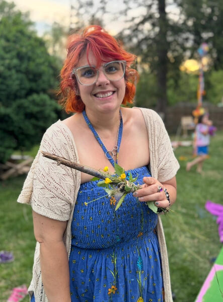 I’m always collecting sticks and wildflowers.
