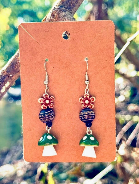 Boho Mushroom Earrings
