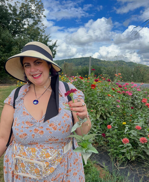 Happiest among flowers!